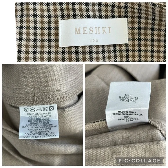 Meshki Brown Checkered Mini Skirt - Picture 6 of 6